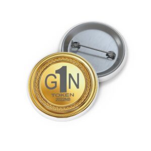 Custom Pin Buttons - G1N Token Design | Stylish Accessories for Events & Celebrations
